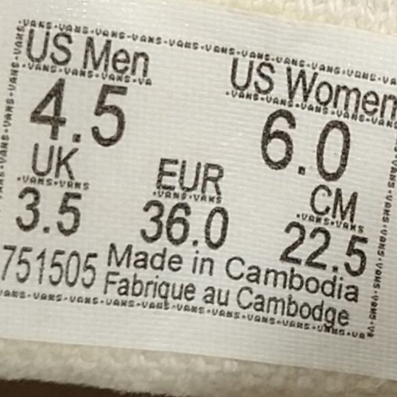 Vans Off The Wall - Checkboard - Sneakers- Cream/Gray - Women's - 6 - Picture 9 of 9